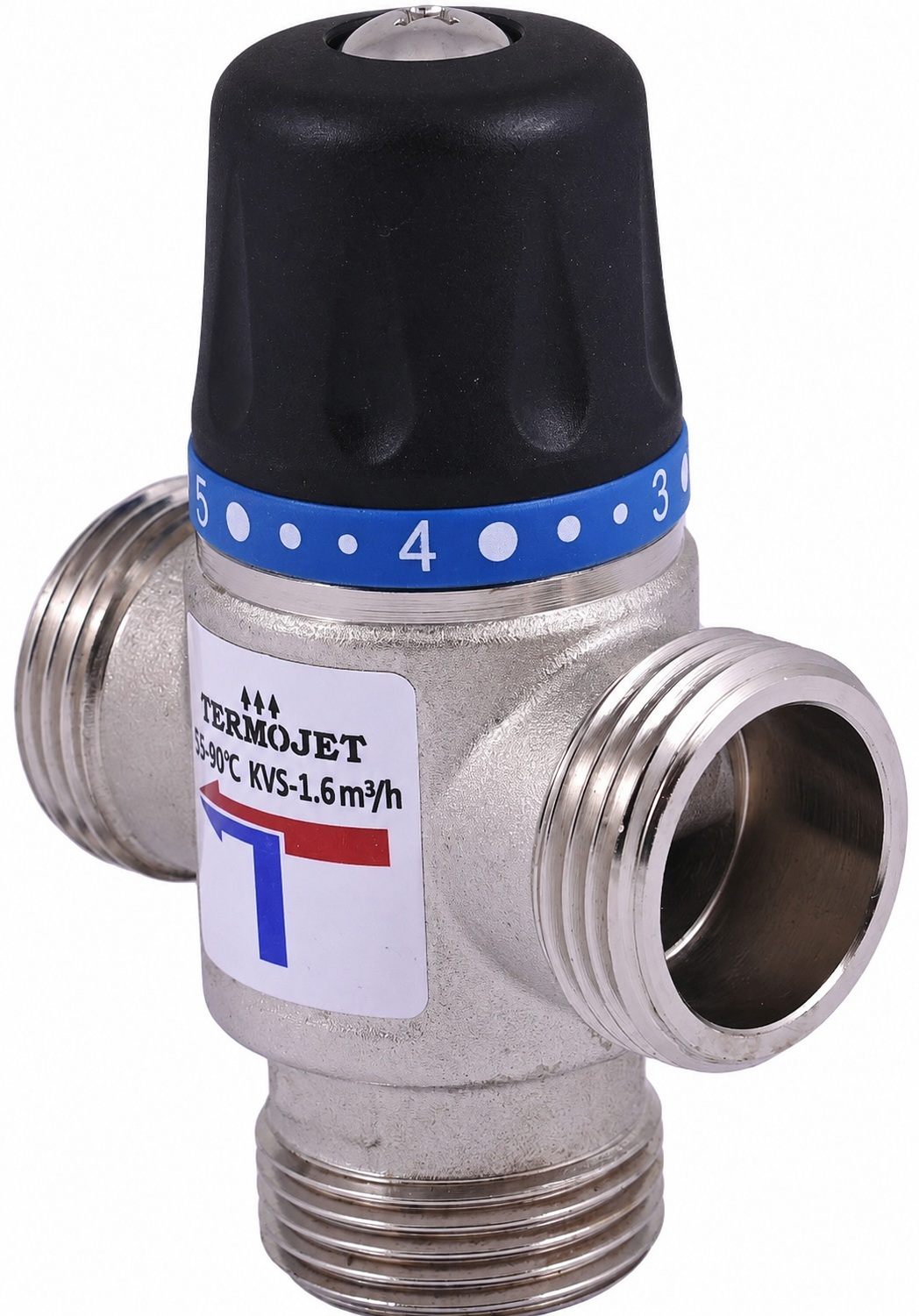 Термостатический трехходовой смесительный клапан Termojet 1", kvs 1.6, 20-43 °C (TMV131) цена 3280 грн - фотография 2