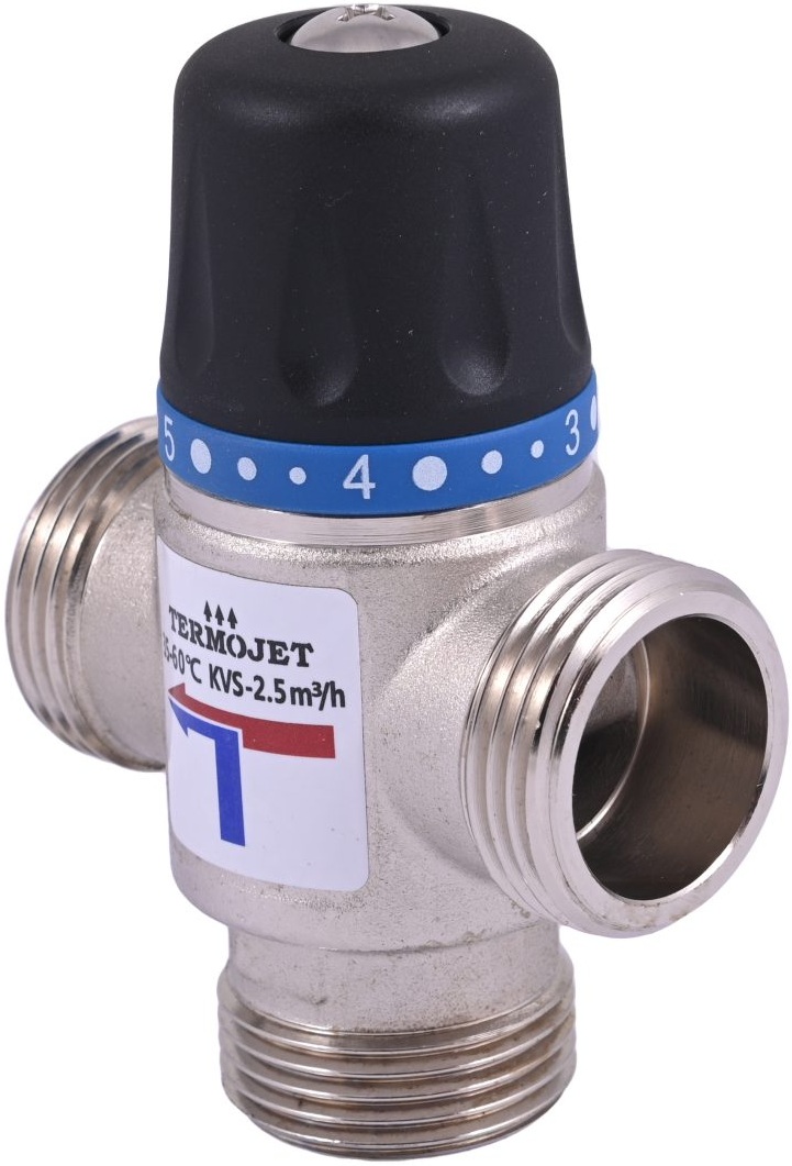 Термостатический трехходовой смесительный клапан Termojet 1", kvs 2.5, 20-43 °C (TMV231) цена 3280 грн - фотография 2