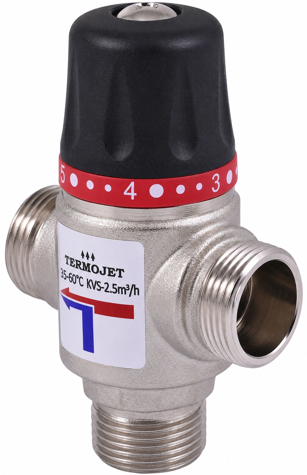 Термостатический трехходовой смесительный клапан Termojet 1", kvs 2.5, 35-60 °C (TMV232) цена 3280 грн - фотография 2