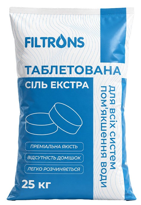 Соль таблетированная Filtrons EXTRA (мешок 25 кг)