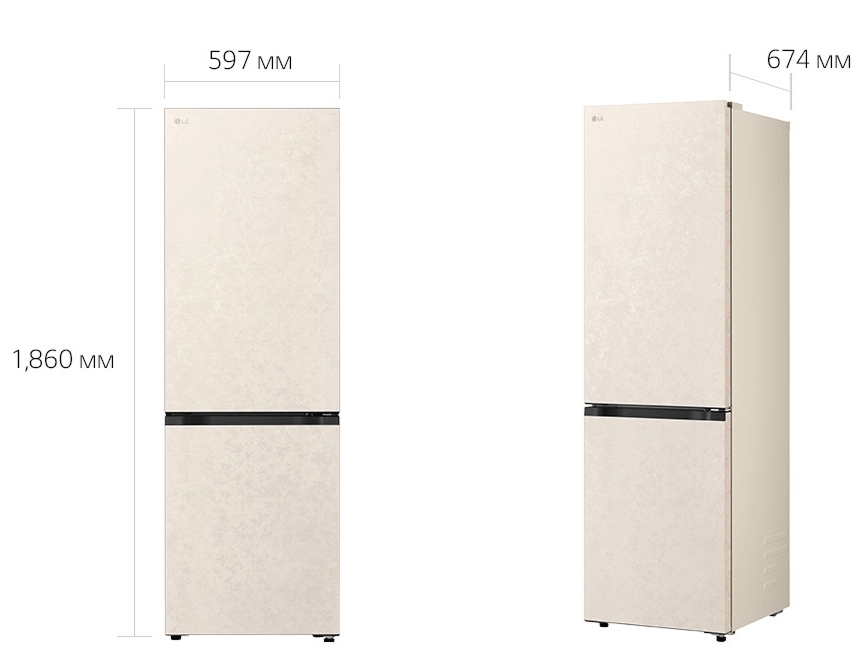 LG GC-B459EEYM Габаритные размеры