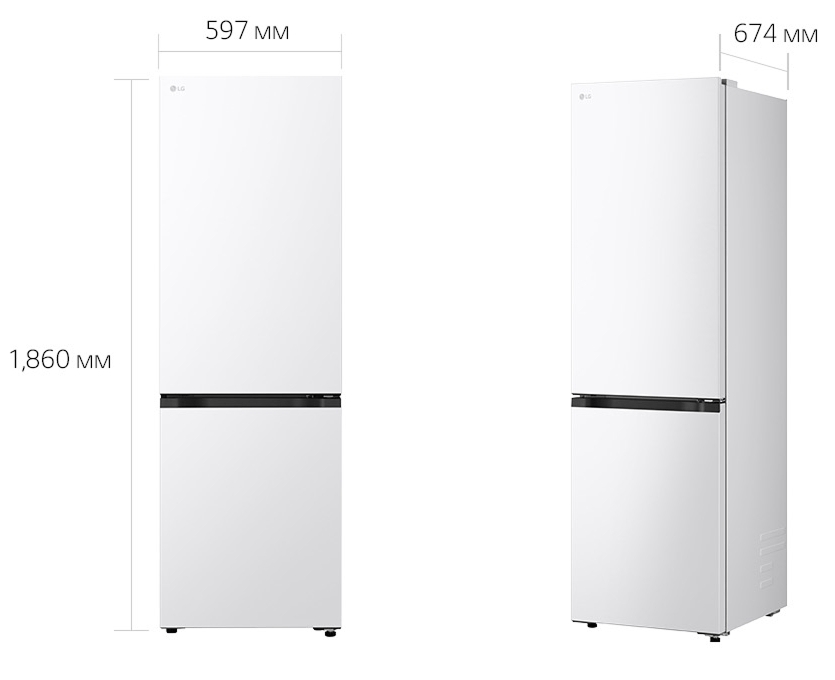 LG GC-B459EQYM Габаритные размеры