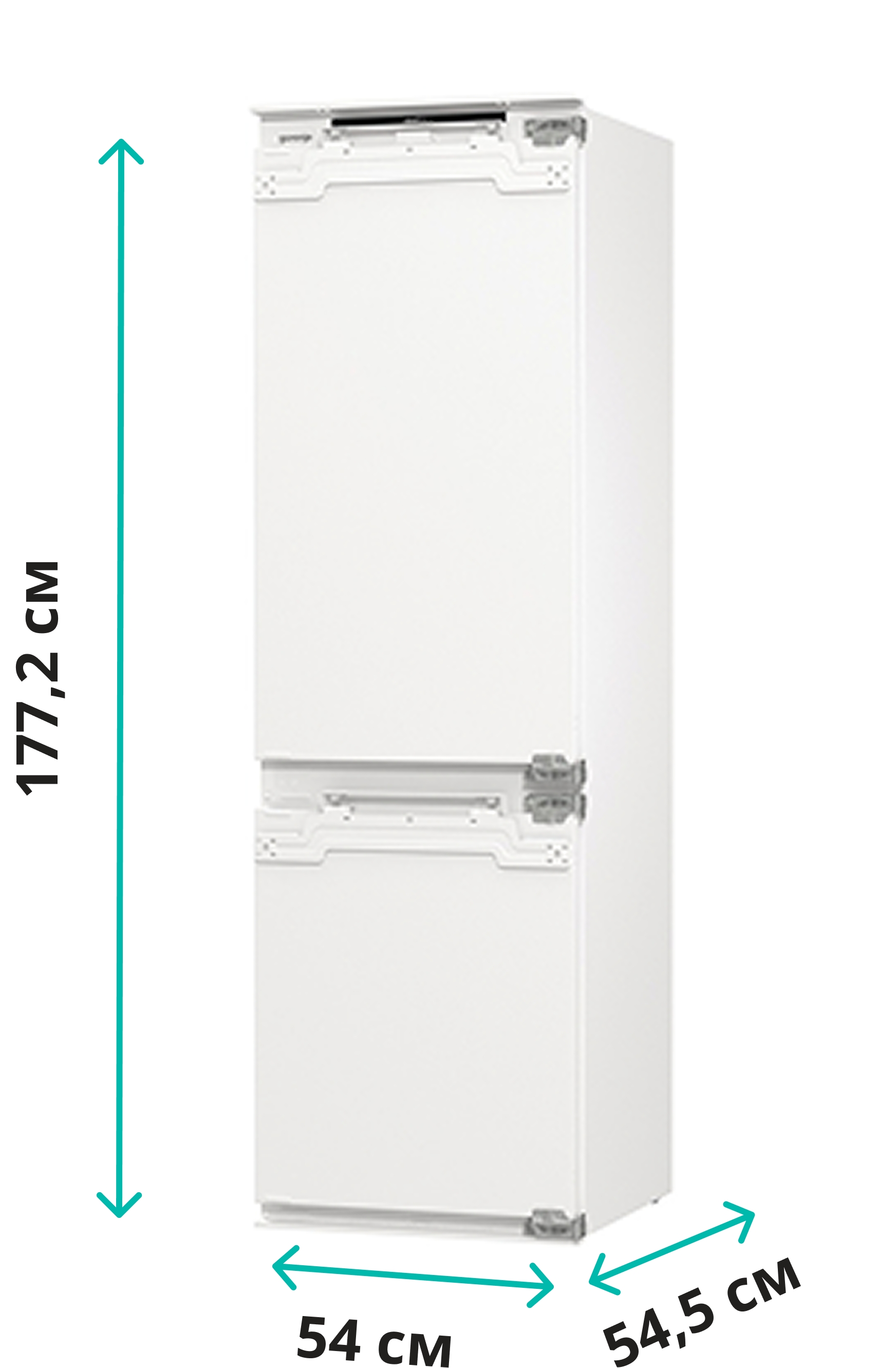 Gorenje NRKI517E82WF Габаритные размеры