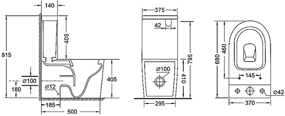 Q-Tap Jay QT07222176W1 Габаритні розміри