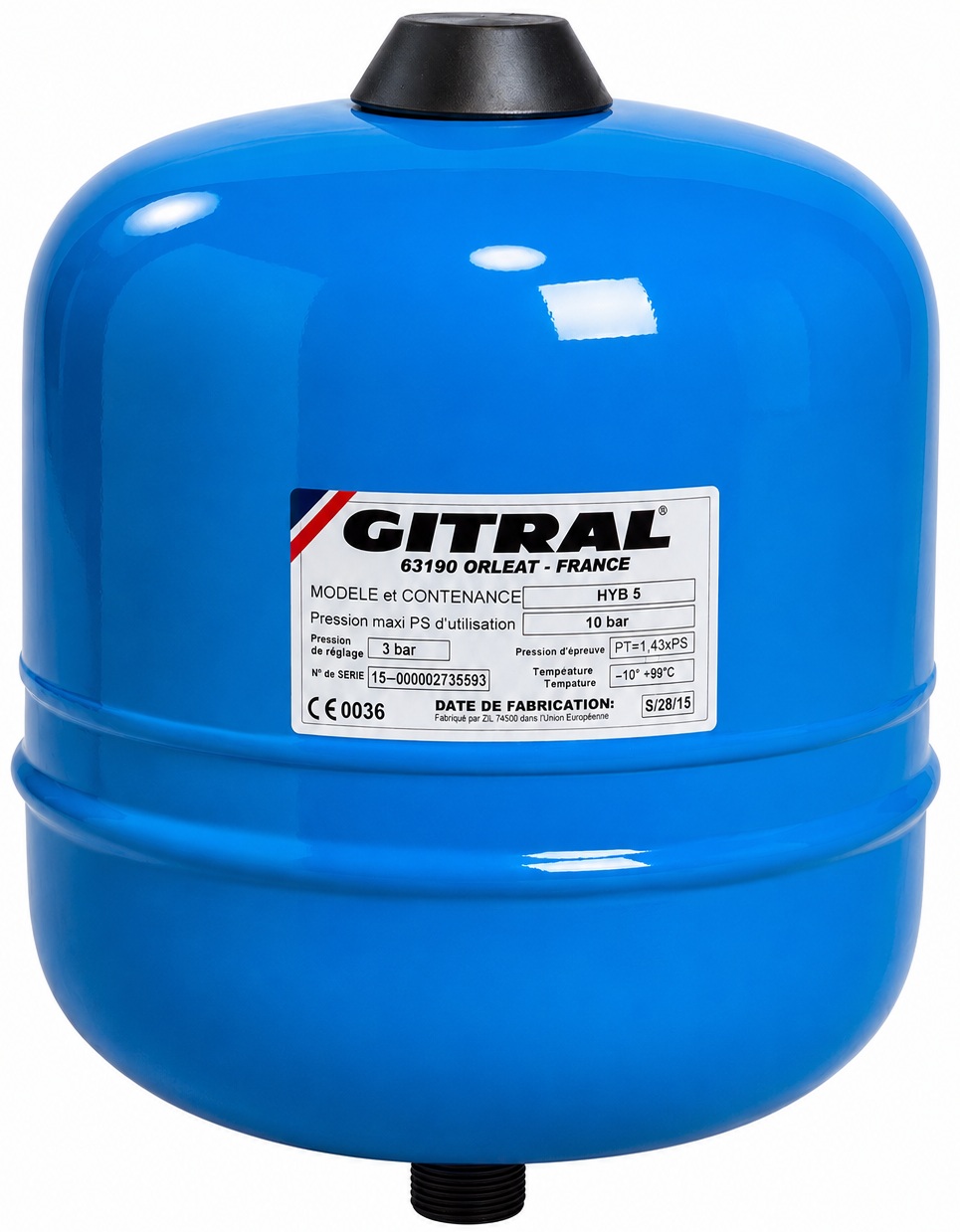 Інструкція гідроакумулятор на 5 л Gitral HYB 5 (11A0000524)