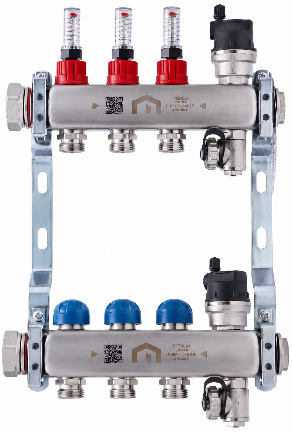 Purmo Premium Line 1″ x 3/4″ на 3 контура (FBWMSST0340142P0)