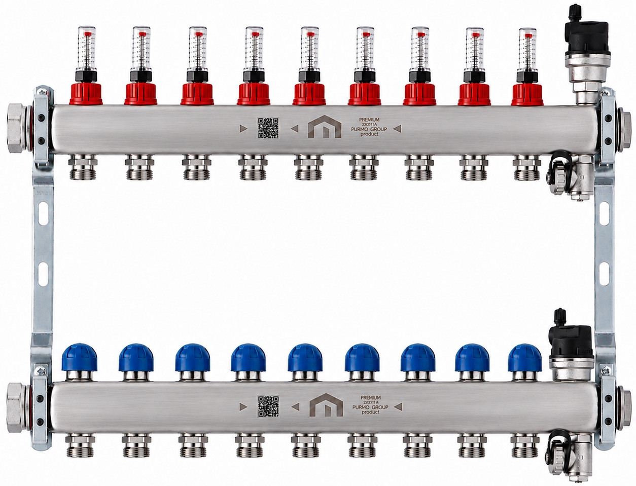 Purmo Premium Line 1″ x 3/4″ на 9 контуров (FBWMSST0940142P0)