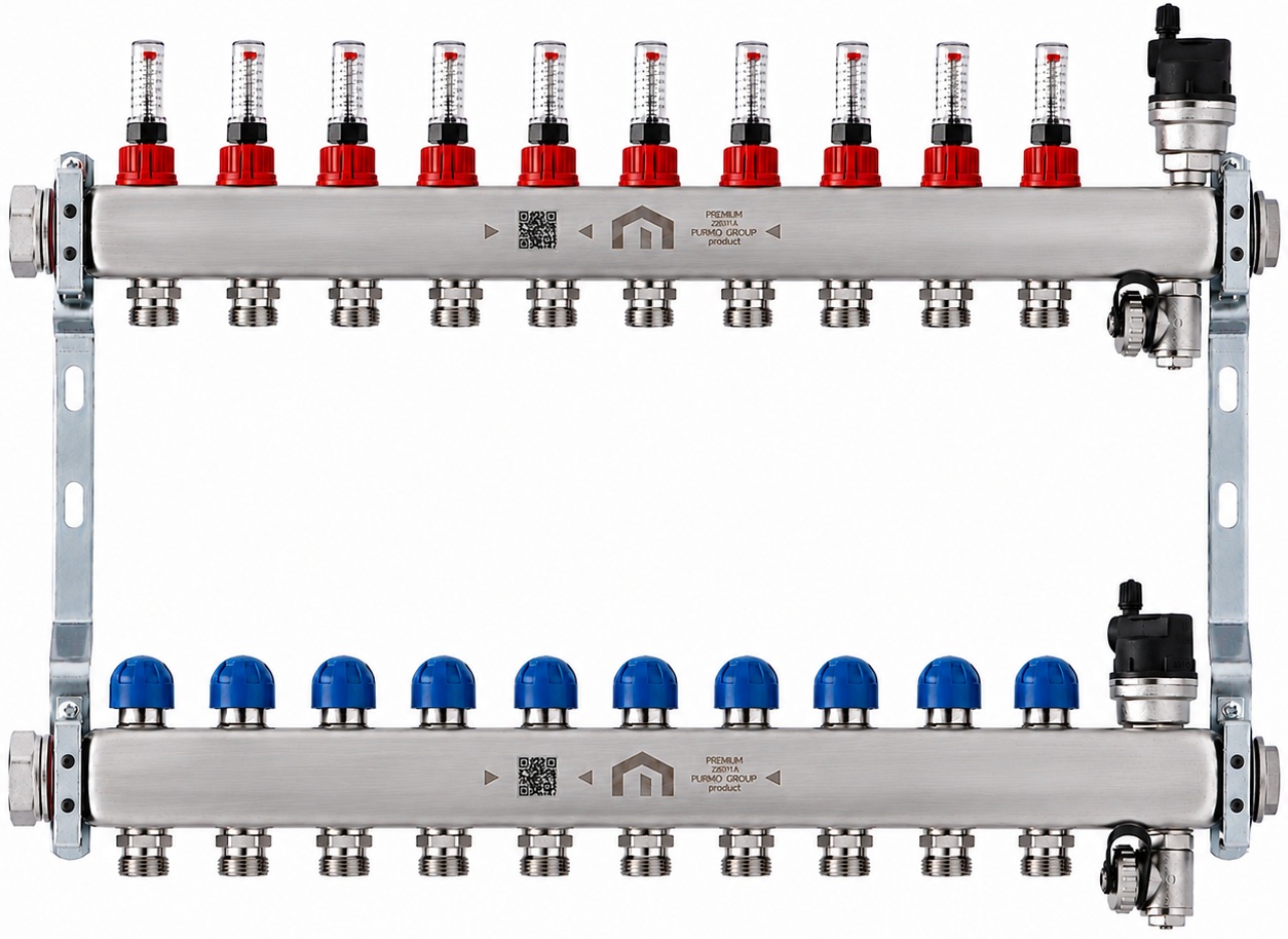 Purmo Premium Line 1″ x 3/4″ на 10 контуров (FBWMSST1040142P0)