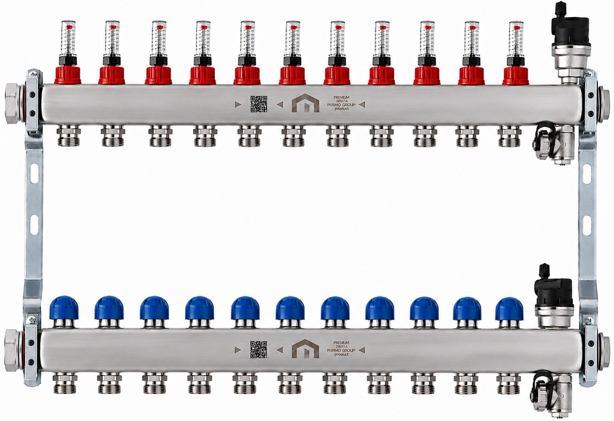Purmo Premium Line 1″ x 3/4″ на 11 контуров (FBWMSST1140142P0)
