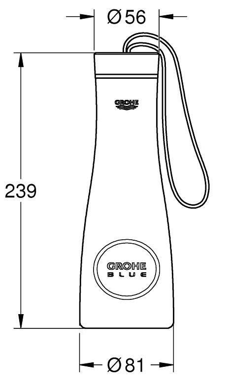 Grohe Blue 40848SD0 Габаритные размеры