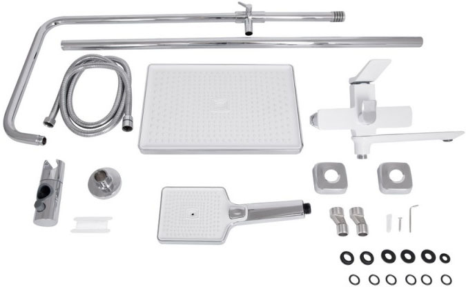 Душова система Q-Tap Presto QTPRE111CRW45580 Chrome/White огляд - фото 8