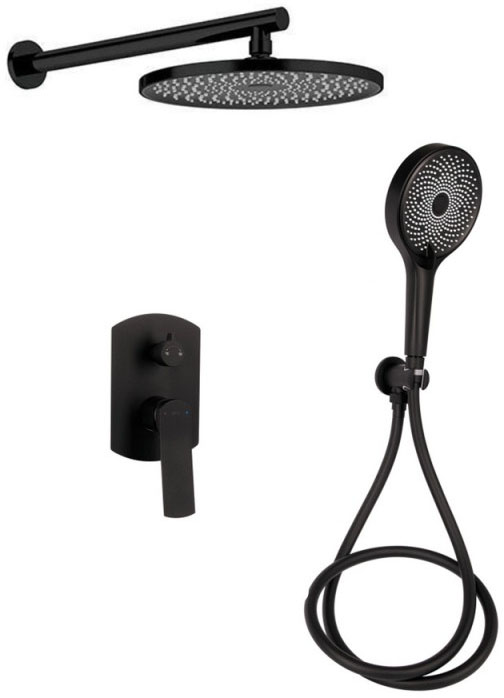 Душевая система Q-Tap Slavonice QTSLA113BLM45900 Black Matt