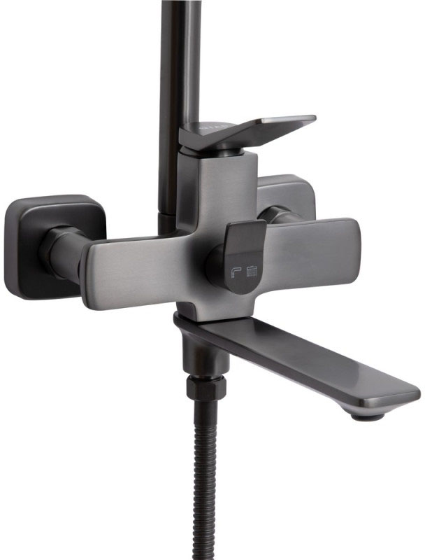 Душевая система Q-Tap Presto QTPRE111GRP45585 Graphite цена 9226 грн - фотография 2