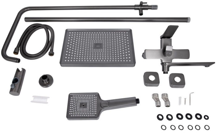 Душевая система Q-Tap Presto QTPRE111GRP45585 Graphite обзор - фото 8