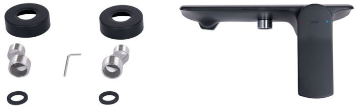 в продаже Смеситель для душа Q-Tap Slavonice QTSLA266BLM45908 Black Matt - фото 3