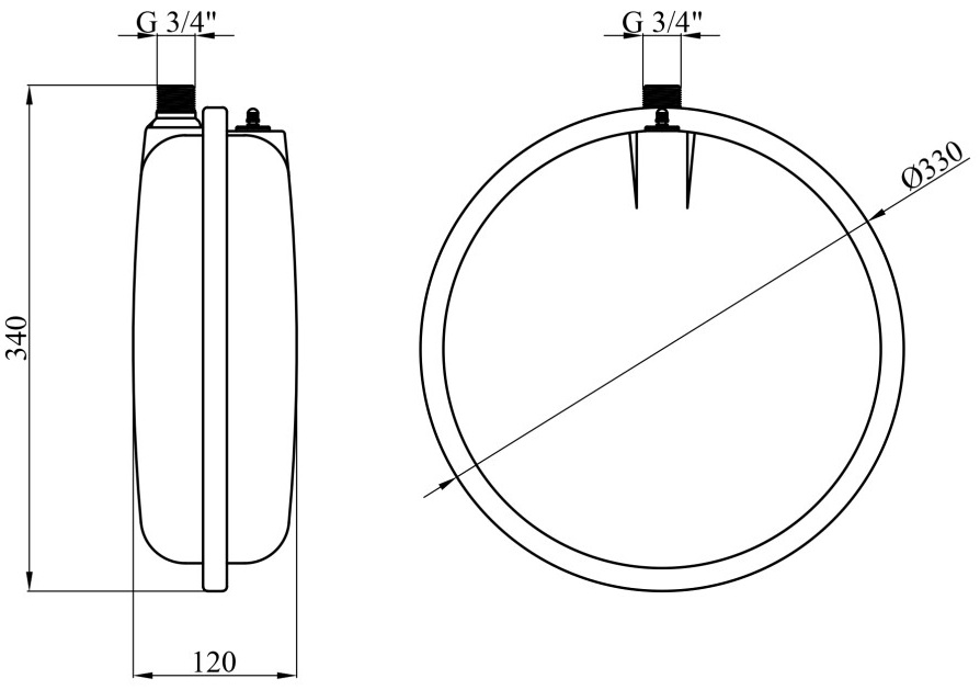 Forwater PTE8 (CV015980) Габаритные размеры