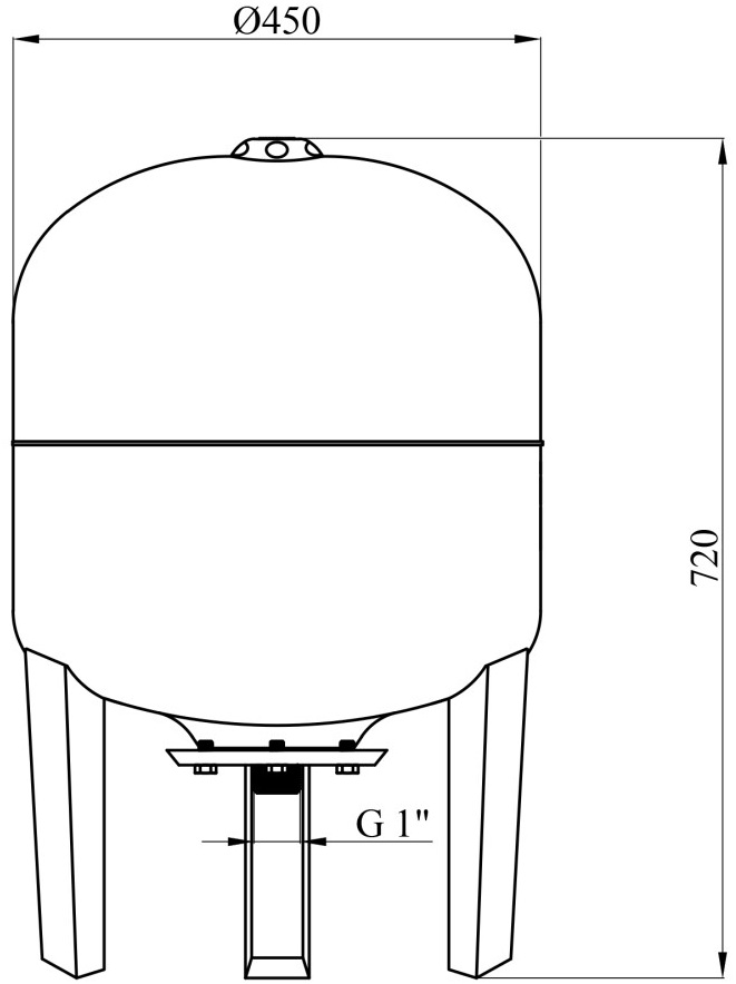 Grandwater PTV80 (CV031238) Габаритные размеры