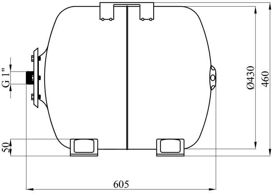 Grandwater PTH80 (CV031237) Габаритные размеры