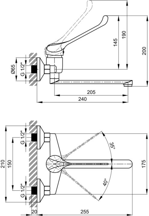 Lidz Watt 009 (k35) LDWAT009CRM34862 Chrome Габаритні розміри