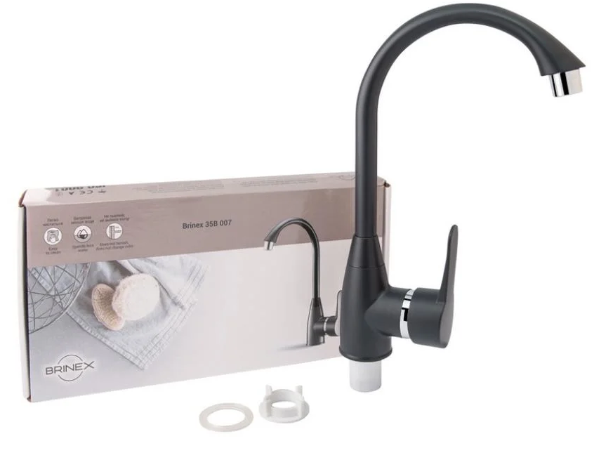 Змішувач для кухні Brinex BRIN35B007 ціна 260 грн - фотографія 2
