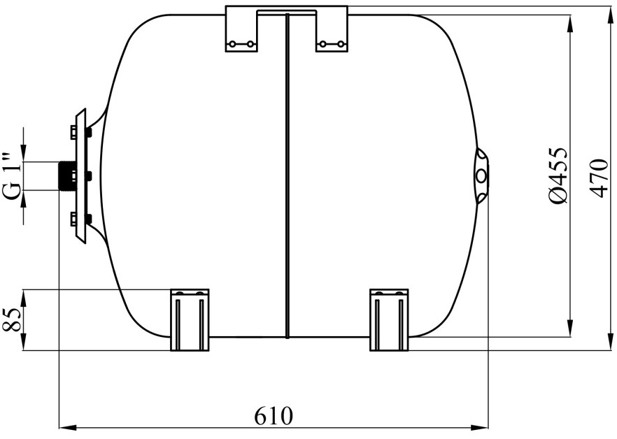 Forwater PTH80SS (CV013405) Габаритні розміри