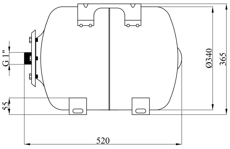 Pumpman PTH50 (CV033684) Габаритні розміри
