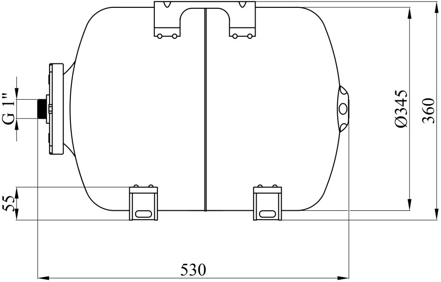 Pumpman PTH50P (CV035936) Габаритні розміри