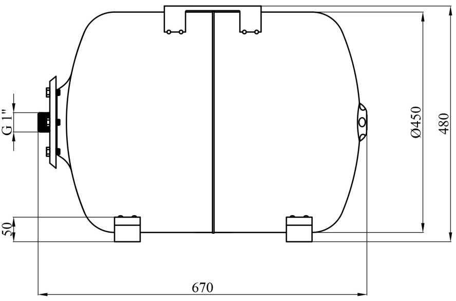Pumpman COS 100 (CV029996) Габаритные размеры