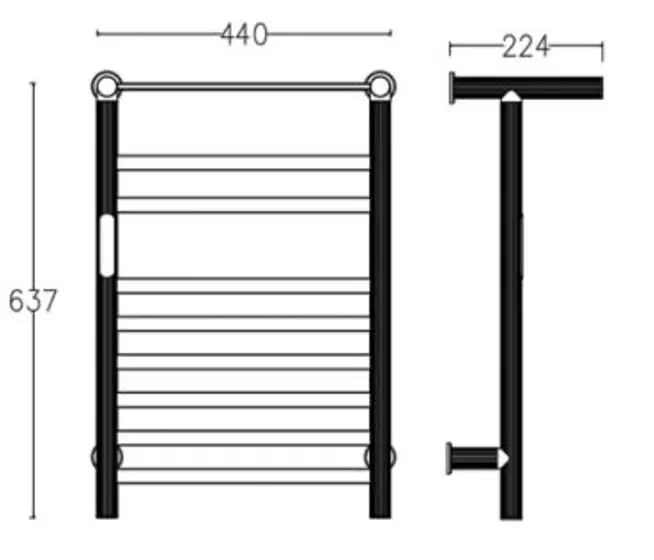 Solray XN-BK-601 Black Габаритные размеры