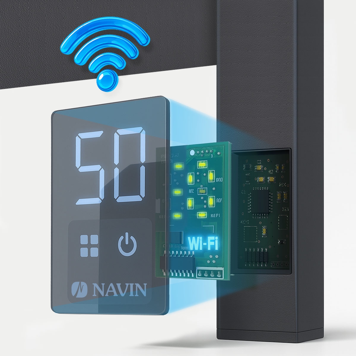 Полотенцесушитель Navin Levante 450x1400 Sensor с Wi-FI (12-257155-4514) отзывы - изображения 5