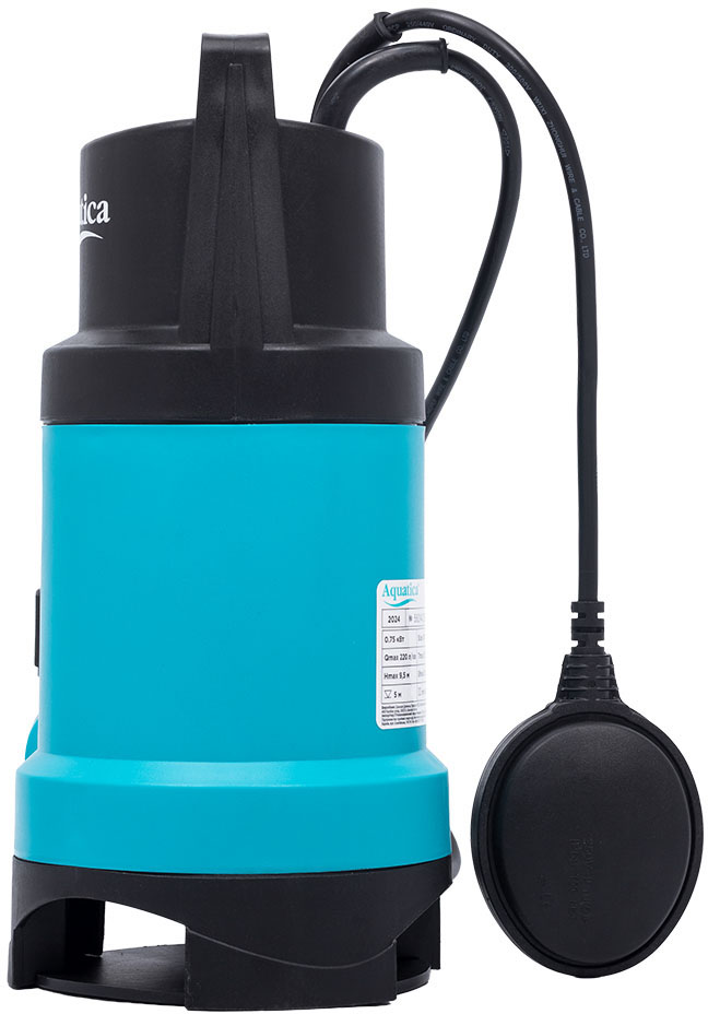 Насос дренажный Aquatica 0.75кВт Hmax 9.5м Qmax 220л/мин (773175) отзывы - изображения 5