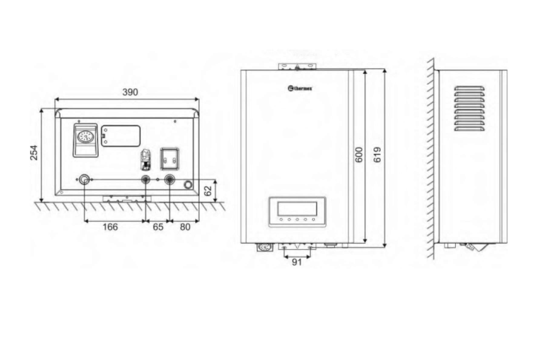 Thermex Grizzly 5-12 Wi-Fi уценка Габаритные размеры