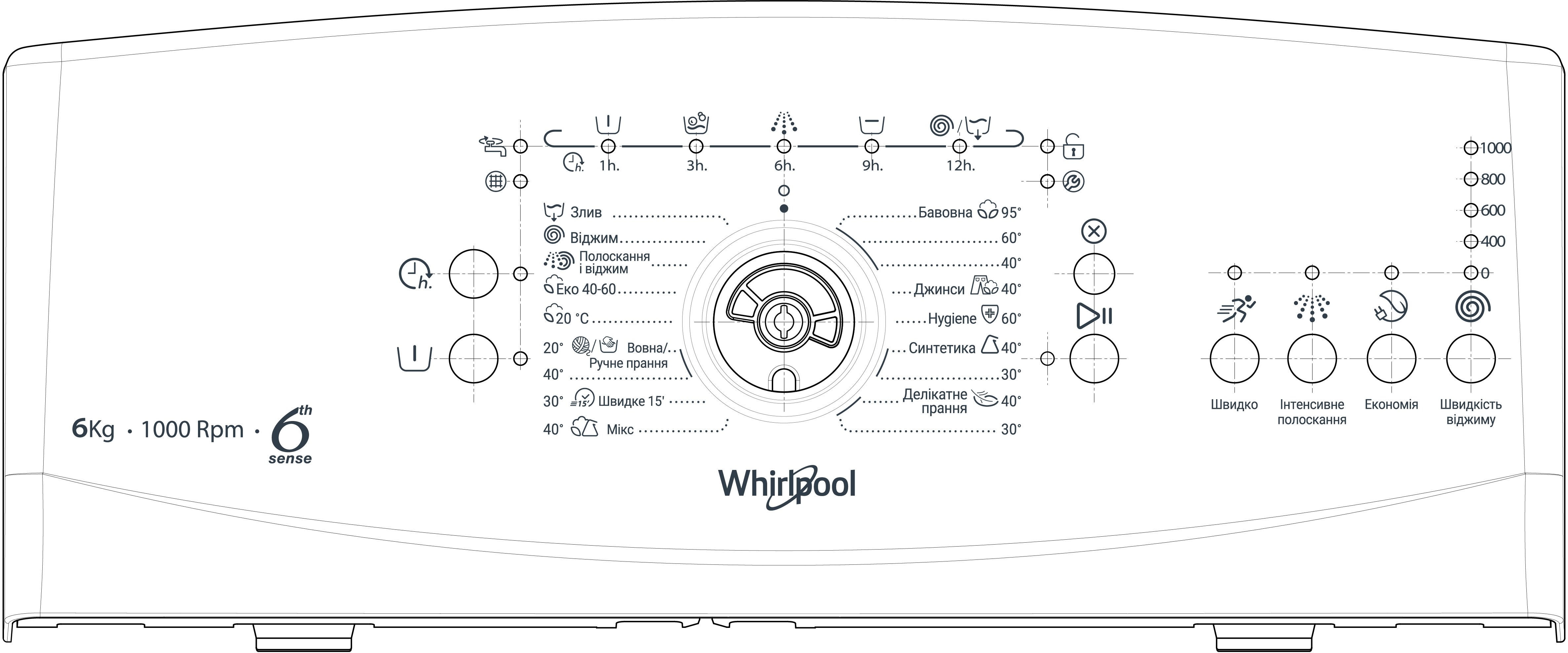 Пральна машина Whirlpool TDLR 6040L EU/N зовнішній вигляд - фото 9