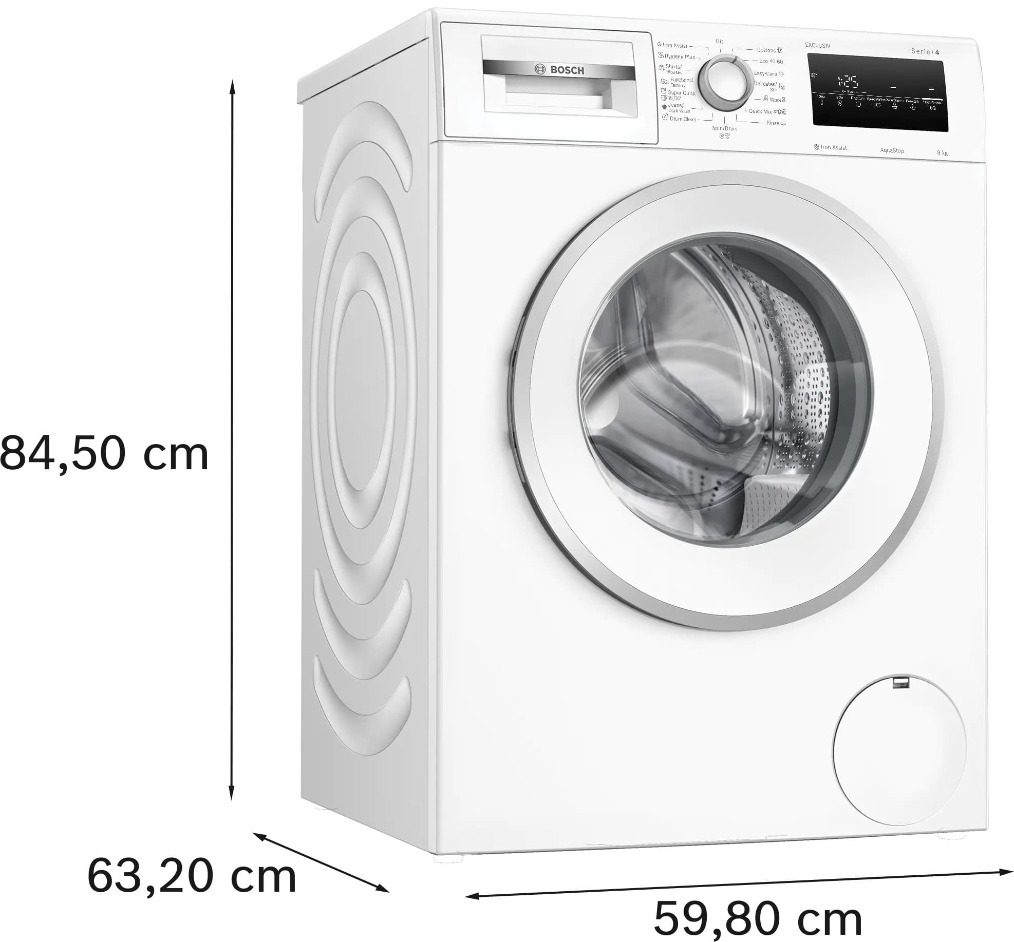 Bosch WAN2829NBY Габаритные размеры