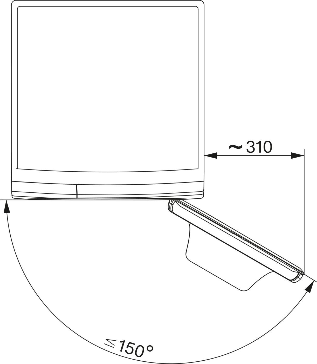Miele WWB 360 WCS Габаритні розміри