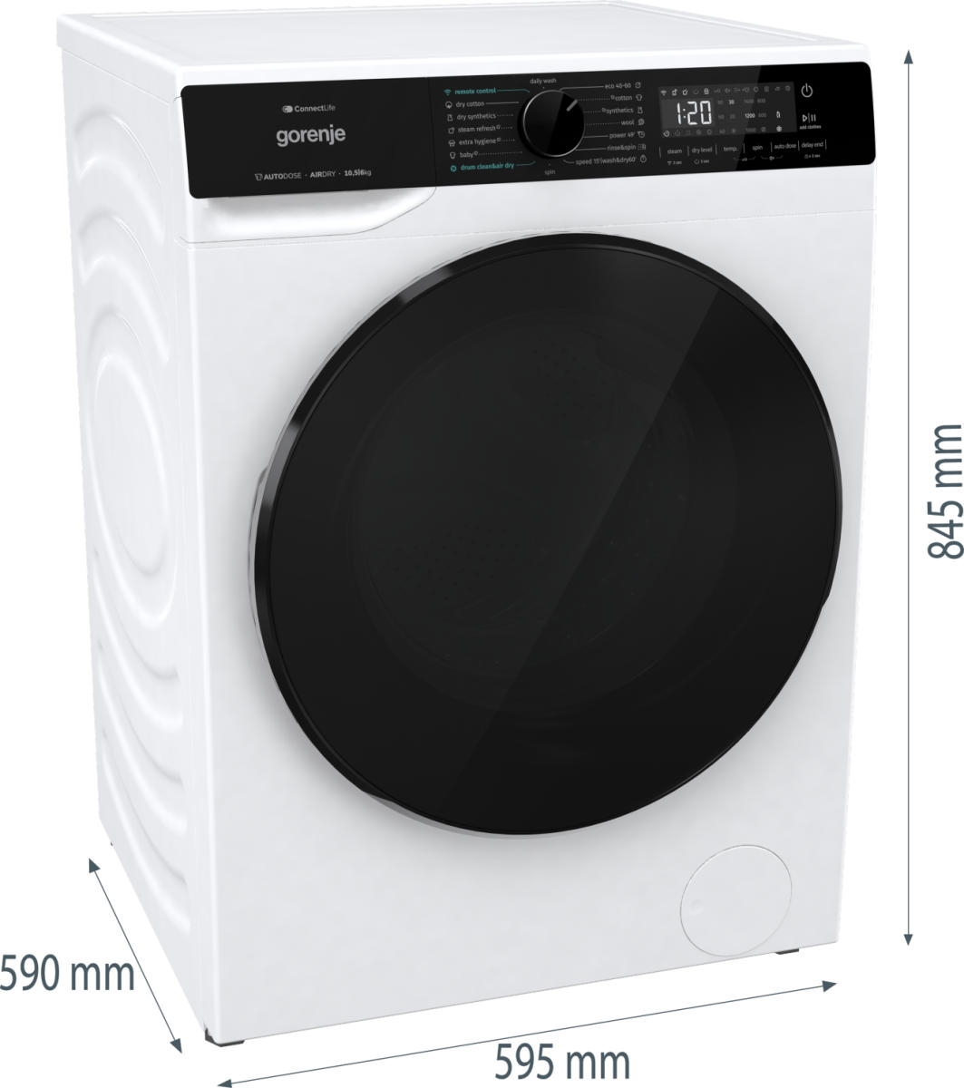 Gorenje WD2PA1X64ADAAW Габаритні розміри