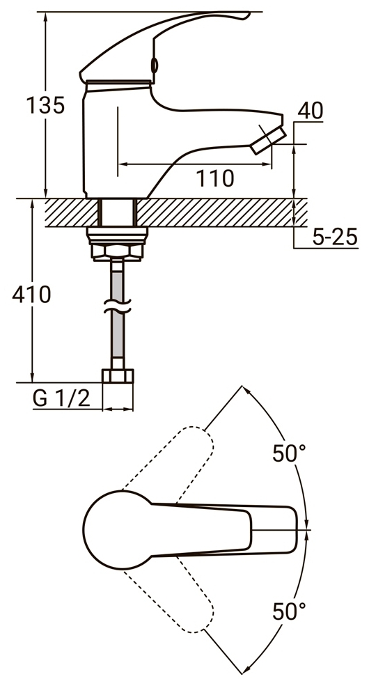 Aquatica HM-1A131C (9736000) Габаритные размеры