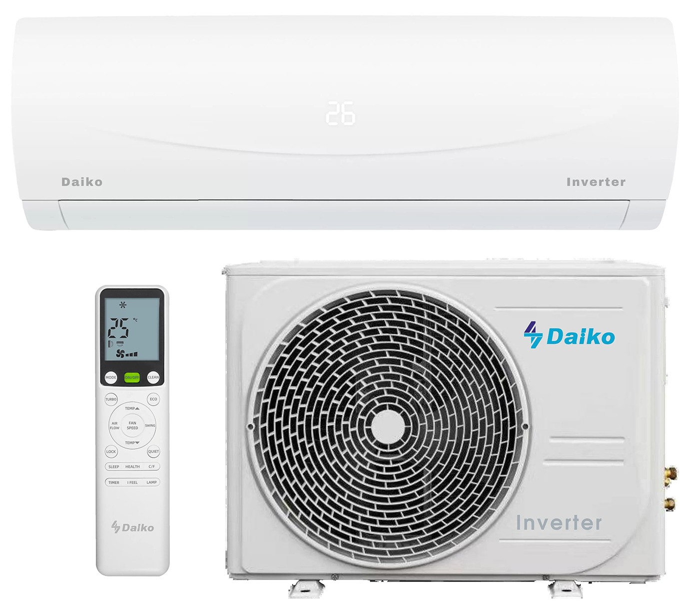 Кондиціонер 18 тис. BTU Daiko Lotus RATS-H18NVR/RATS-H18INVR