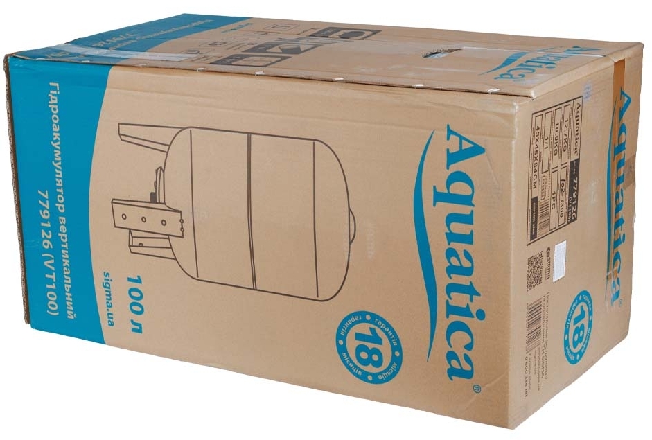 Гідроакумулятор Aquatica 100л (779126) інструкція - зображення 6