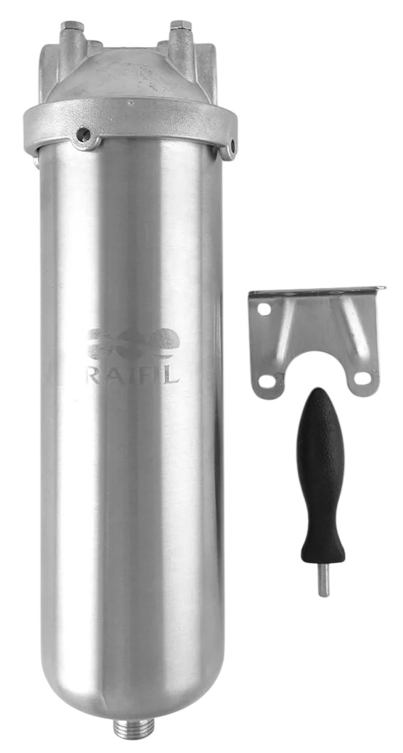 Магістральний фільтр Raifil 10 Slim 1" нержавіюча сталь (HMS-10D)