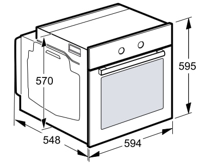 Bosch HUA736ER0 Габаритные размеры