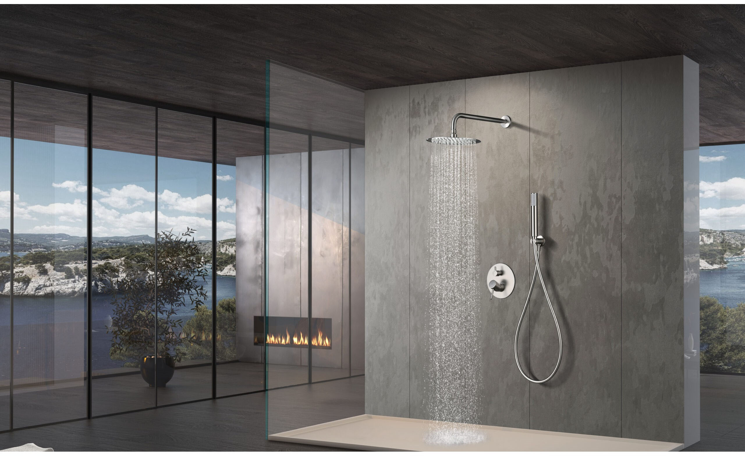 Набір для душу Imex Monza Brushed Nickel GPM039/NQ ціна 24508 грн - фотографія 2