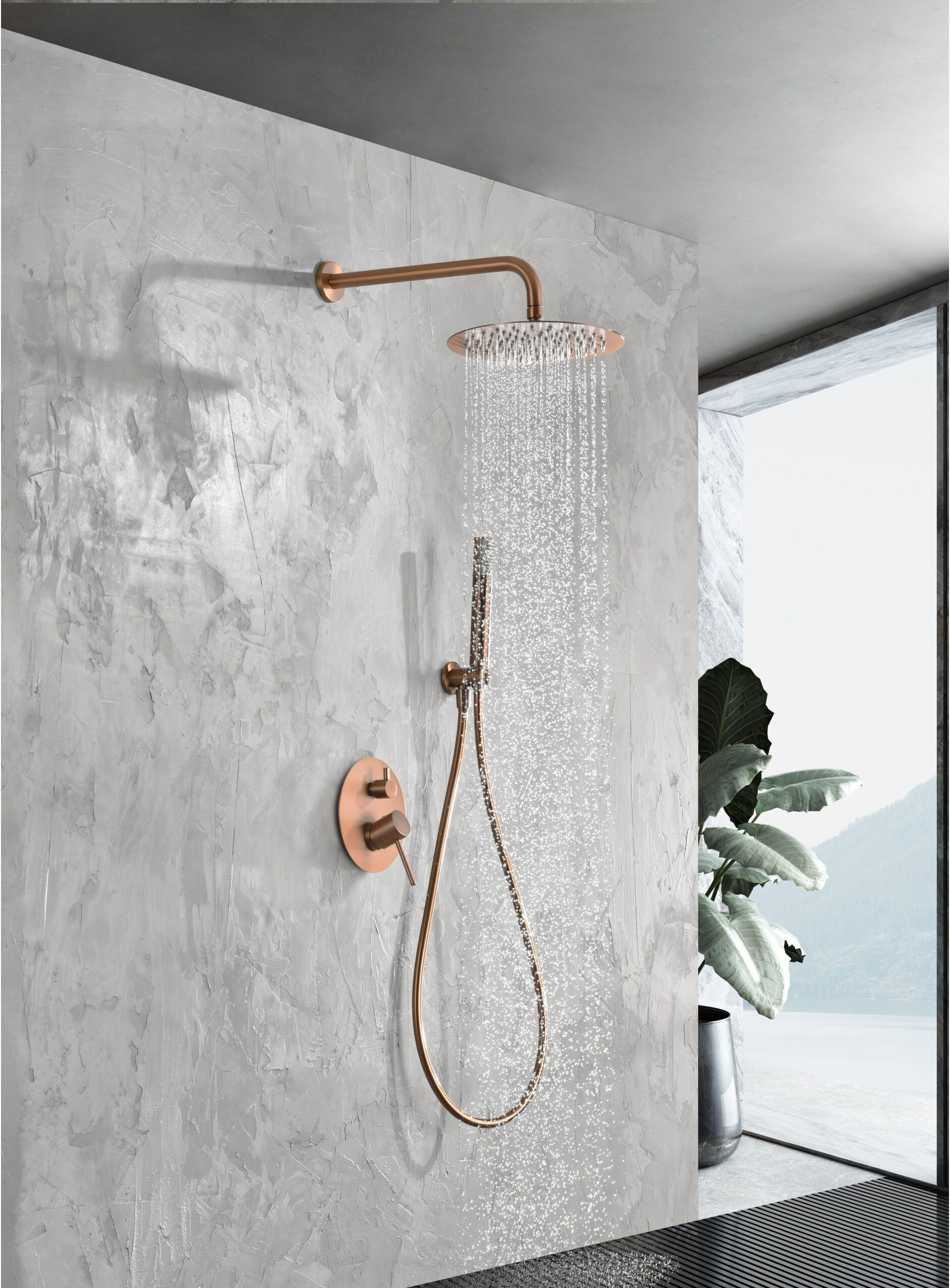 Набір для душу Imex Monza Brushed Rose Gold GPM039/ORC ціна 25203 грн - фотографія 2