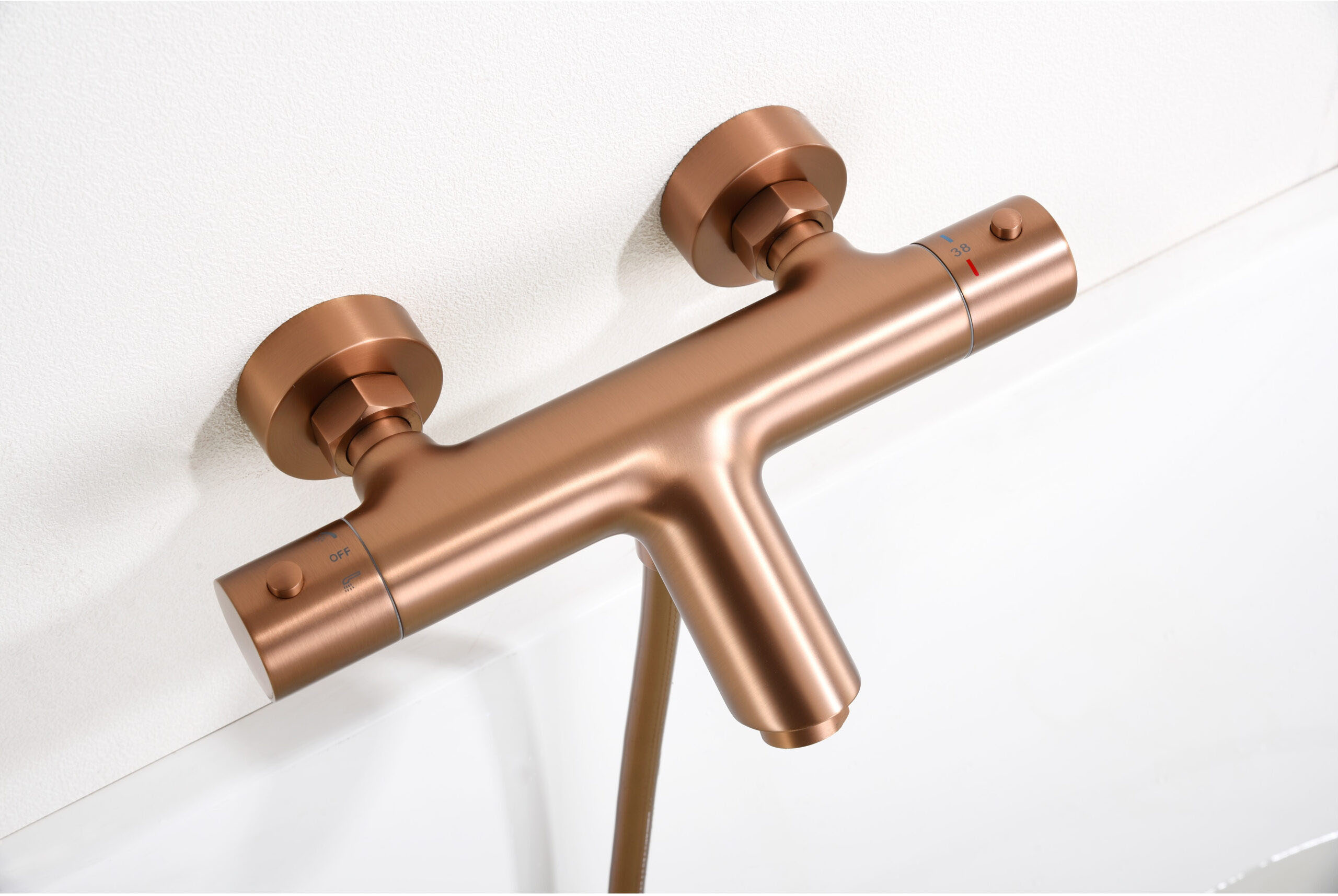 Змішувач для ванни і душу Imex Monza Brushed Rose Gold BTM039-4ORC ціна 23136 грн - фотографія 2