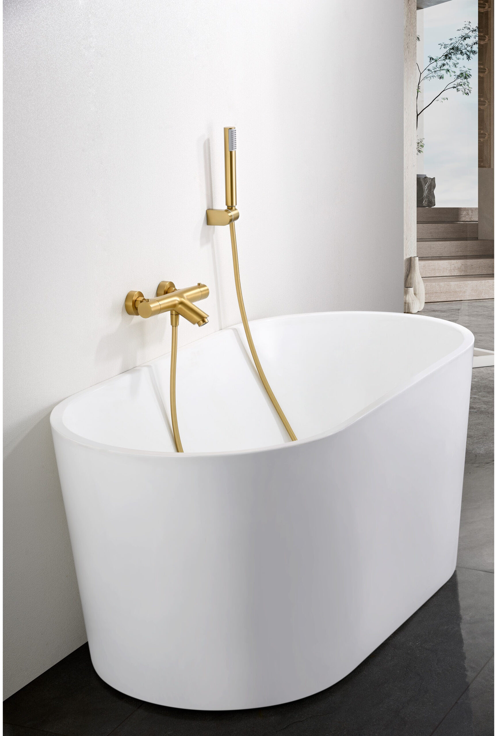 Змішувач для ванни і душу Imex Monza Brushed Gold BTM039-4OC ціна 23055 грн - фотографія 2