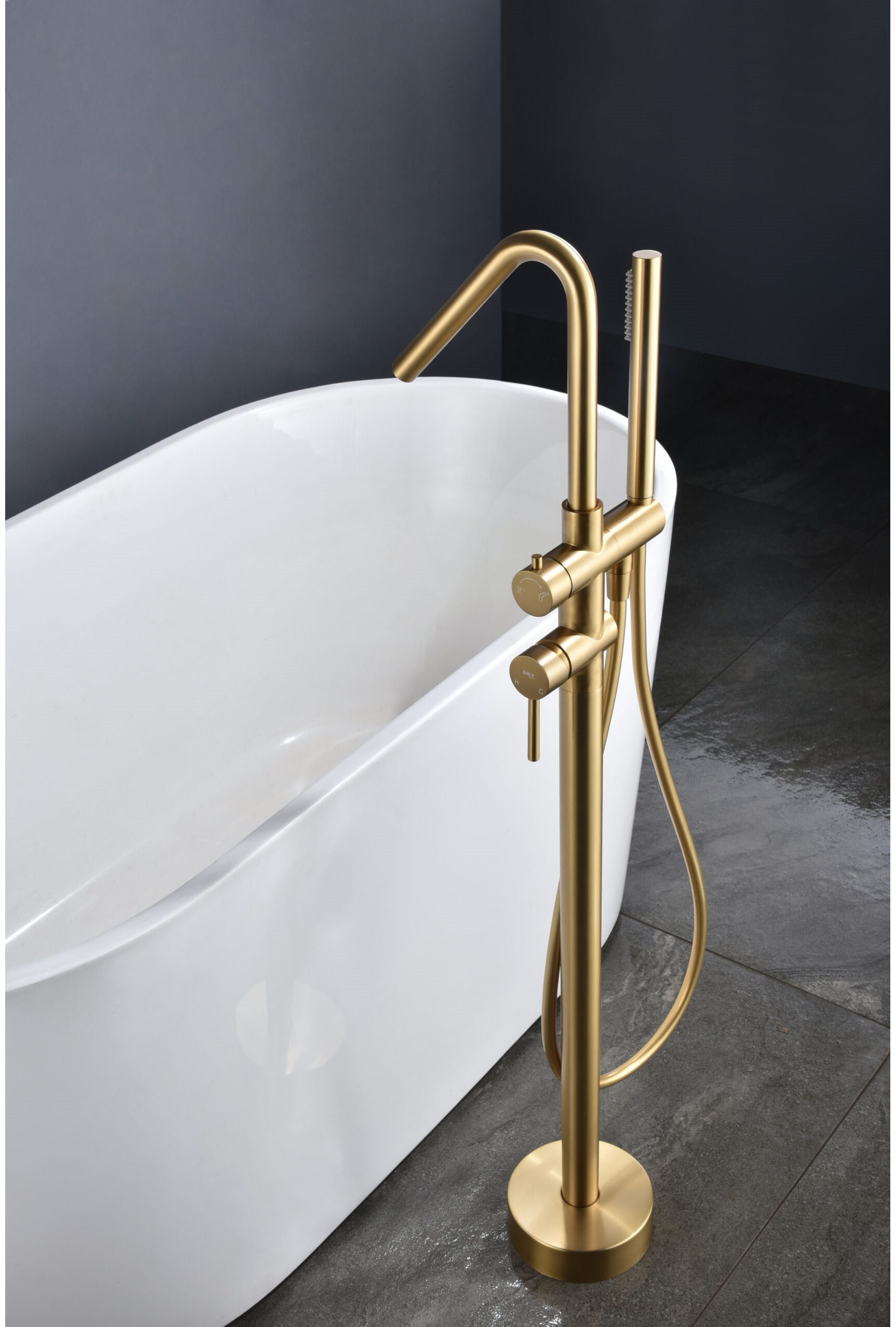 в продажу Змішувач для ванни Imex Corcega Brushed Gold BBECO1/OC - фото 3