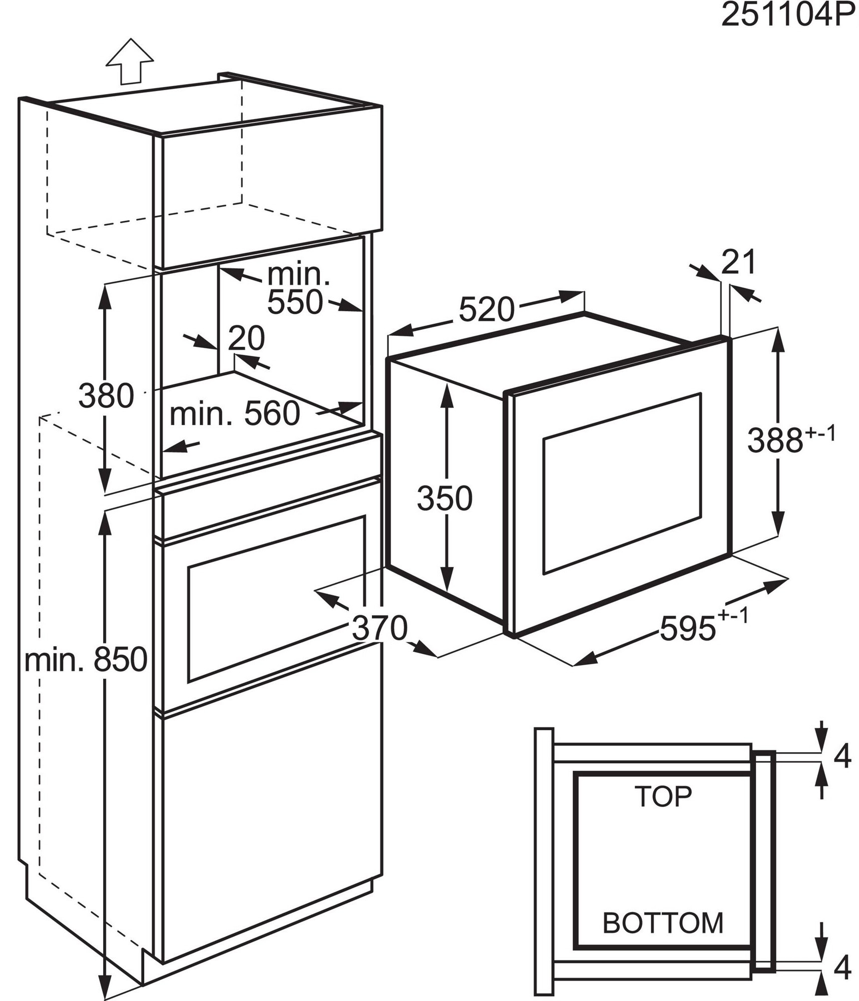 Electrolux LMS4253TBW Габаритні розміри