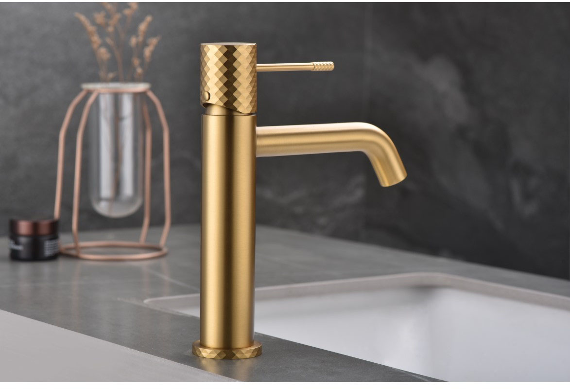 Смеситель для умывальника Imex Genova Brushed Gold BDG053-1OC цена 9011 грн - фотография 2