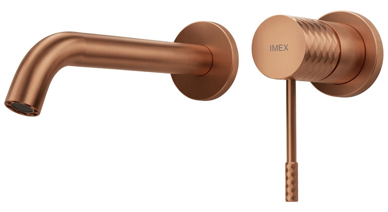 Смеситель для умывальника Imex Genova Brushed Rose Gold GLG053/ORC