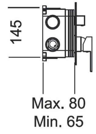 Imex Black Matt GSM03V/NG Габаритные размеры